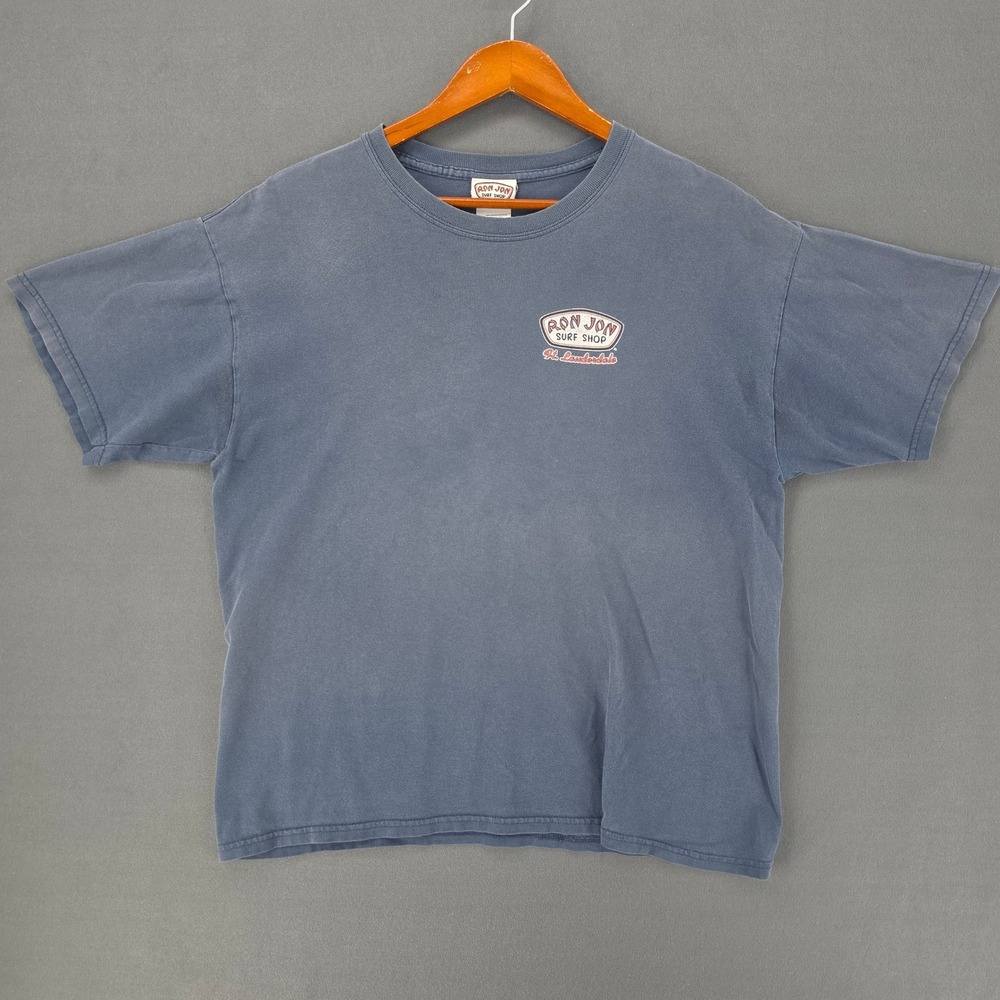 Ron Jon Surf Shop Ft Lauderdale Sea Plane Graphic T-Shirt Blue Mens Large
